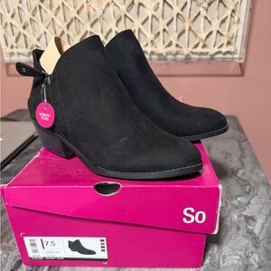 SO Black Ankle Booties